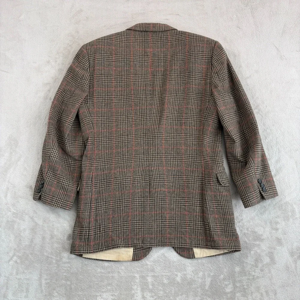 Vintage‎ BANANA REPUBLIC 2 Button Sports Coat Blazer Jacket 38 Brown Glen Check